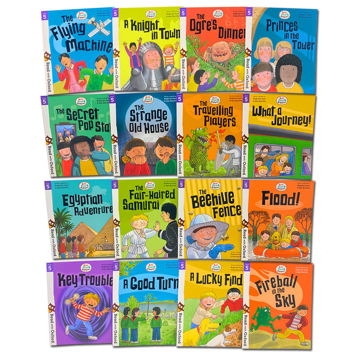 Biff, Chip & Kipper Stage 4-5 Read with Oxford |32-Book Phonics Collection Set | Early Learning, Children's Educational Storybooks, Learn to Read (5+)
