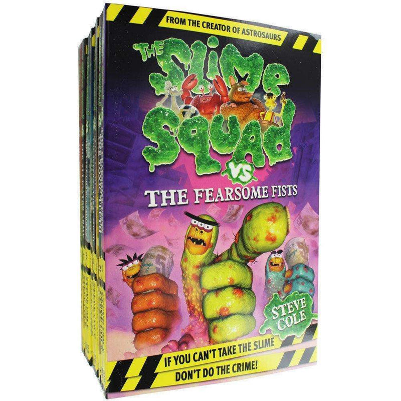 Steve Cole the Slime Squad Collection 8 Books Set Fearsome Fists Toxic Teeth