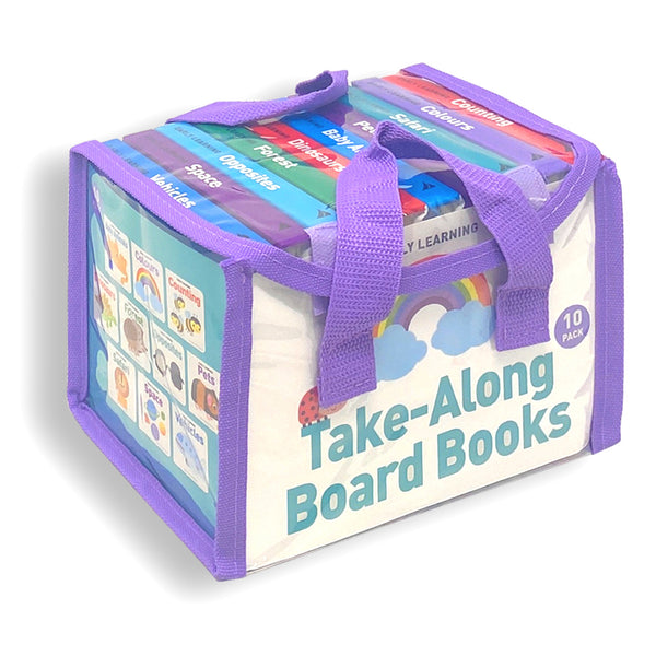 Take Along Early Learning Carry Pack 10 Board Books Set Collection