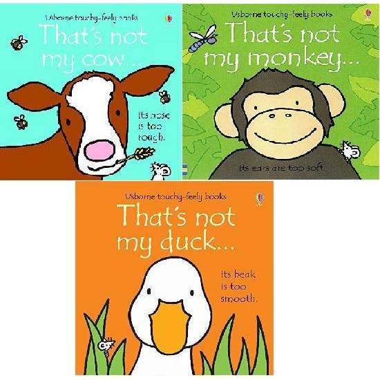 That's Not My Animals 3 Books Collection Set (Cow, Duck, Monkey) By Fiona Watt
