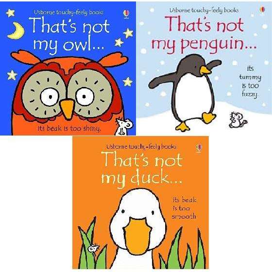 That's Not My Animals 3 Books Collection Set (Owl, Penguin, Duck) By Fiona Watt