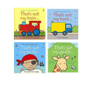 Thats Not My Boys Collection Usborne Touchy-Feely 4 Books Set, Giraffe, Train