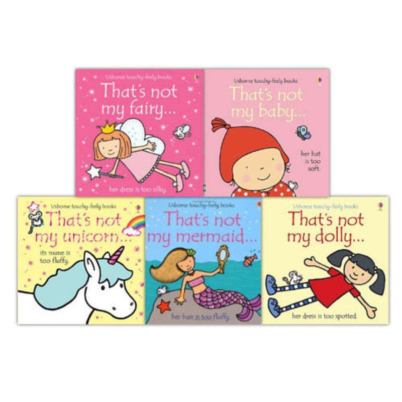 Thats Not My Girls Collection Touchy-Feely 5 Books Set Mermaid,Dolly,Baby,Unicorn