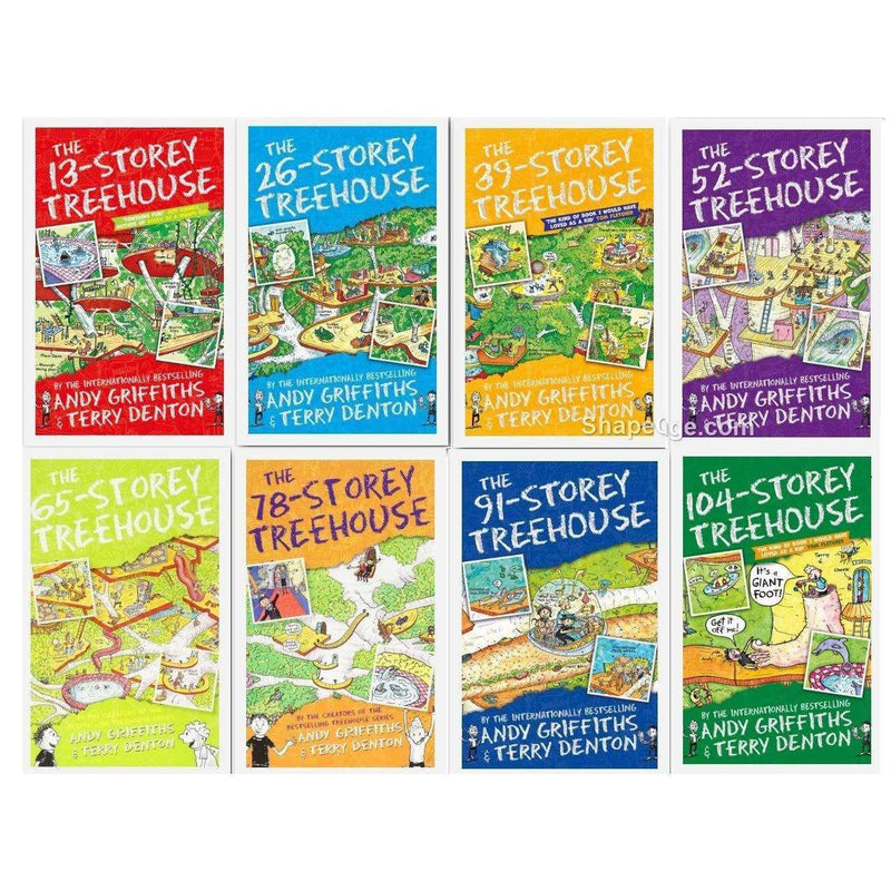 The 13-Storey Treehouse Collection 8 Books Set Vol 1-8 By Andy Griffiths & Terry Denton