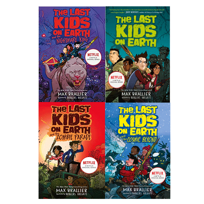The Last Kids on Earth Collection 4 Books Set By Max Brallier Netflix Original