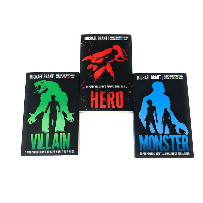 The Monster Series 3 Book Set by Michael Grant – Includes Monster, Villain & Hero | Action-Packed Fantasy Adventure for Young Adults & Teen Readers