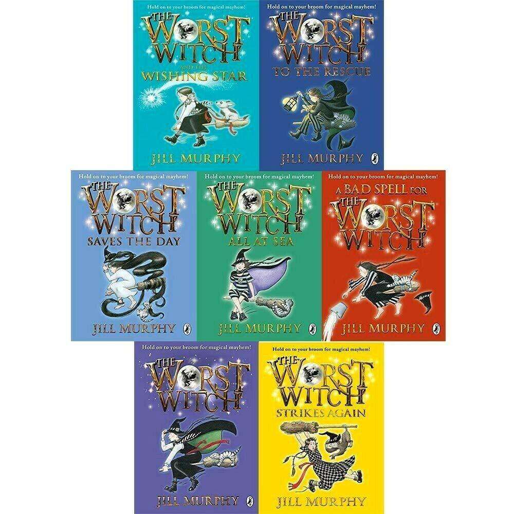 The Worst Witch Collection – 7 Book Set by Jill Murphy | Magical & Funny Children's Stories | Witches, Spells,Adventures & School Life – Puffin Series