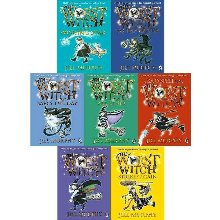 The Worst Witch Collection – 7 Book Set by Jill Murphy | Magical & Funny Children's Stories | Witches, Spells,Adventures & School Life – Puffin Series
