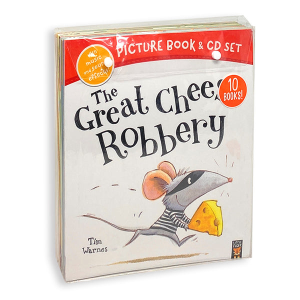 The Great Cheese Robbery 10 Picture Flat Books Set Collection & Audio CDs