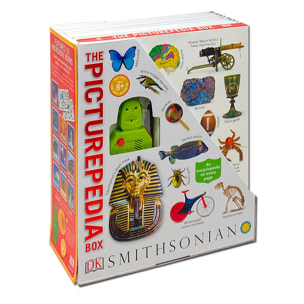 DK Children's The Picturepedia Box 10 Books Box Set Inc An Amazing LED Robot With Voice Distorter