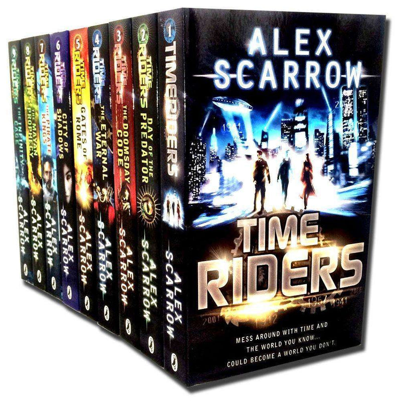 Time Riders Collection Alex Scarrow 9 Books Set Gates of Rome, Time Riders etc