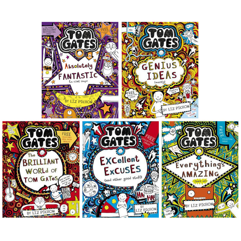 Tom Gates 5 Books Collection Set By Liz Pichon Series 1 (1-5) Excellent Excuses