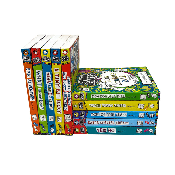 Tom Gates Series 2 & 3 – 10 Book Collection by Liz Pichon | Funny Children's Books, School Life, Creativity, Adventure, Bestsellers, Kids Fiction