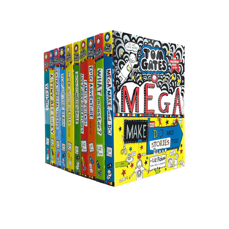 Tom Gates Series 2 & 3 – 10 Book Collection by Liz Pichon | Funny Children's Books, School Life, Creativity, Adventure, Bestsellers, Kids Fiction