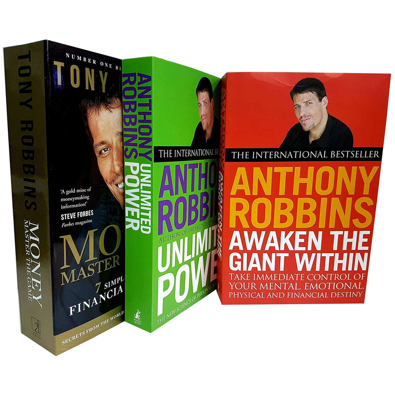 Tony Robbins 3 Books Collection Set (Awaken The Giant Within, Unlimited Power)