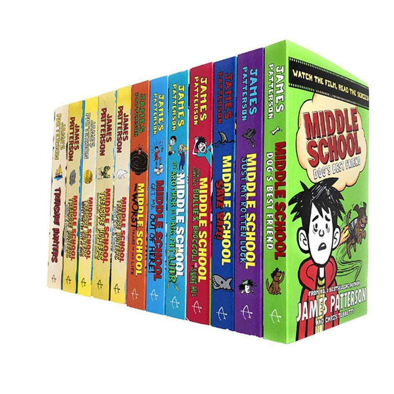 Treasure Hunters & Middle School Series 12 Books Pack Set By James Patterson