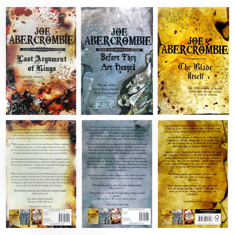 The First Law Trilogy by Joe Abercrombie 3 Book Set (Paperback) | Epic Fantasy, Dark Fantasy, Adventure, Magic,Bestsellers, Gripping & Immersive