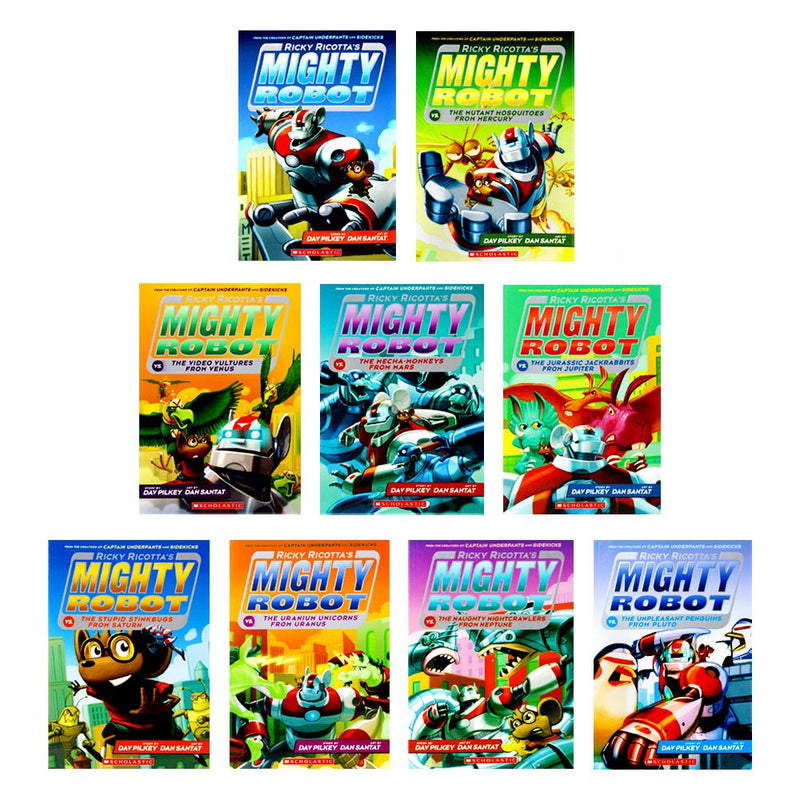 Rickey Ricotta Ricky Ricotta Mighty Robot Collection 9 Books Set By Dav Pilkey (Ricky ...