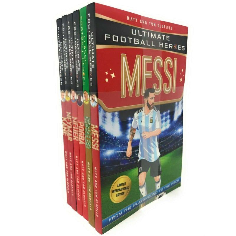 Ultimate Football Heroes 6 Book Set Collection Pack Series 3 Inc Messi, Ronaldo