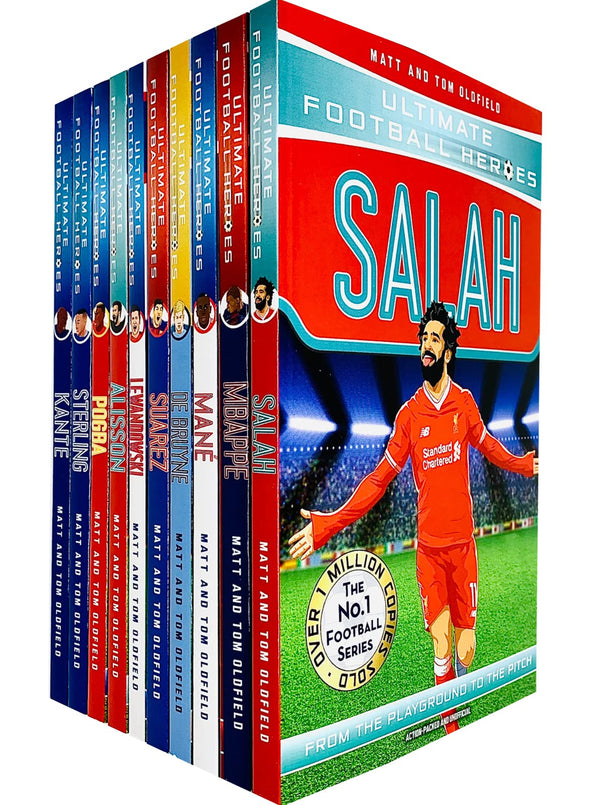 Ultimate Football Heroes Series 2 Collection 10 Books Set( Suarez, Pogba, Sterling, Salah, Mbappe, Mane, Kante, Alisson and MORE