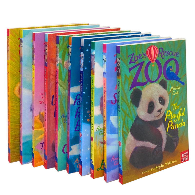 Zoe's Rescue Zoo Collection 10 Books Set (The little Llama,Happy Hippo..) By Amelia Cobb