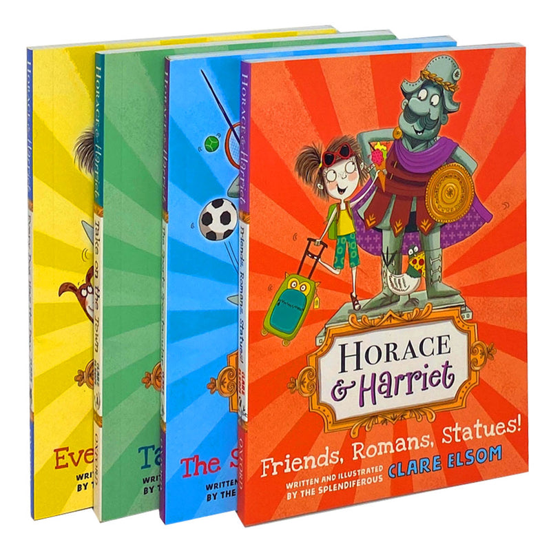 Horace & Harriet 4 Book Set Collection By Clare Elsom, Take On The Town, The Sports Spectacular...
