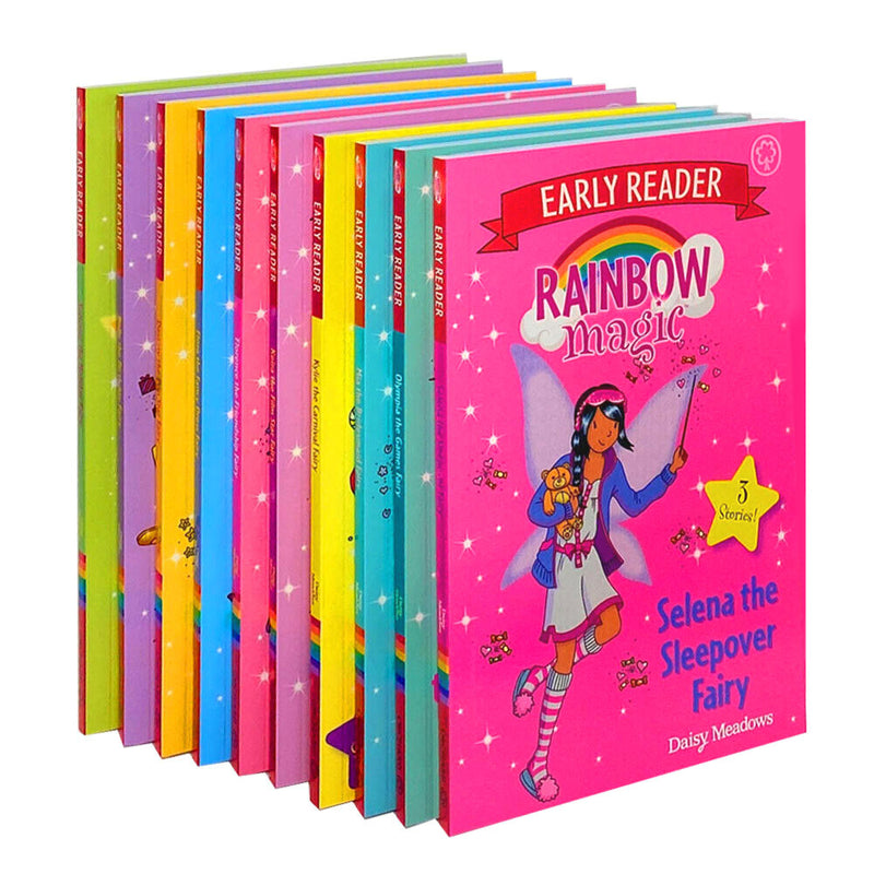 Rainbow Magic Early Reader Collection: 10 Book Box Set by Daisy Meadows - Perfect for Kids' Reading Adventure & Magical Storytime