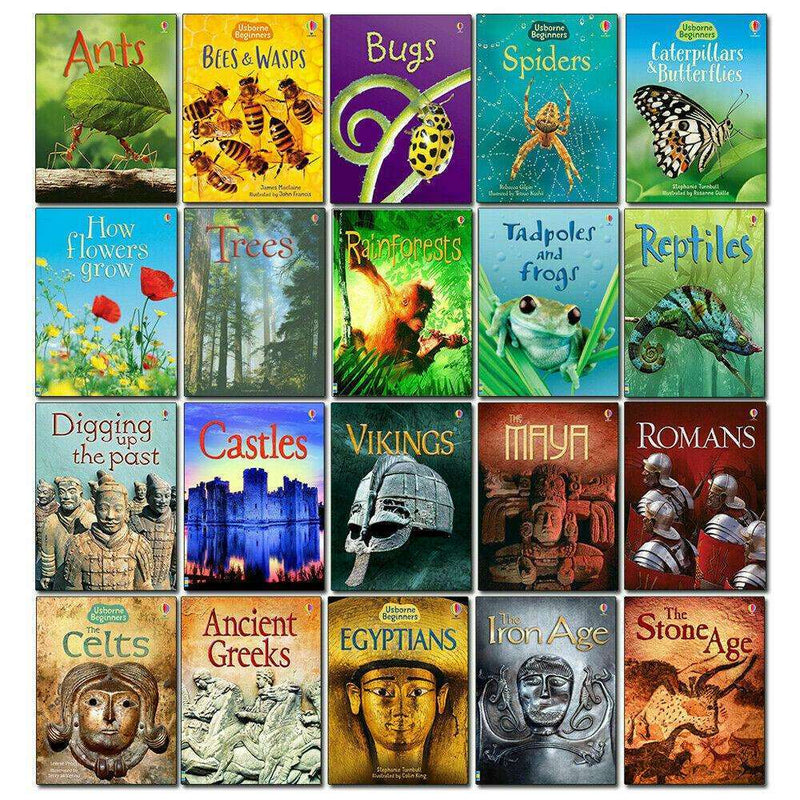 Usborne Beginners Nature and History 20 Books Collection Set
