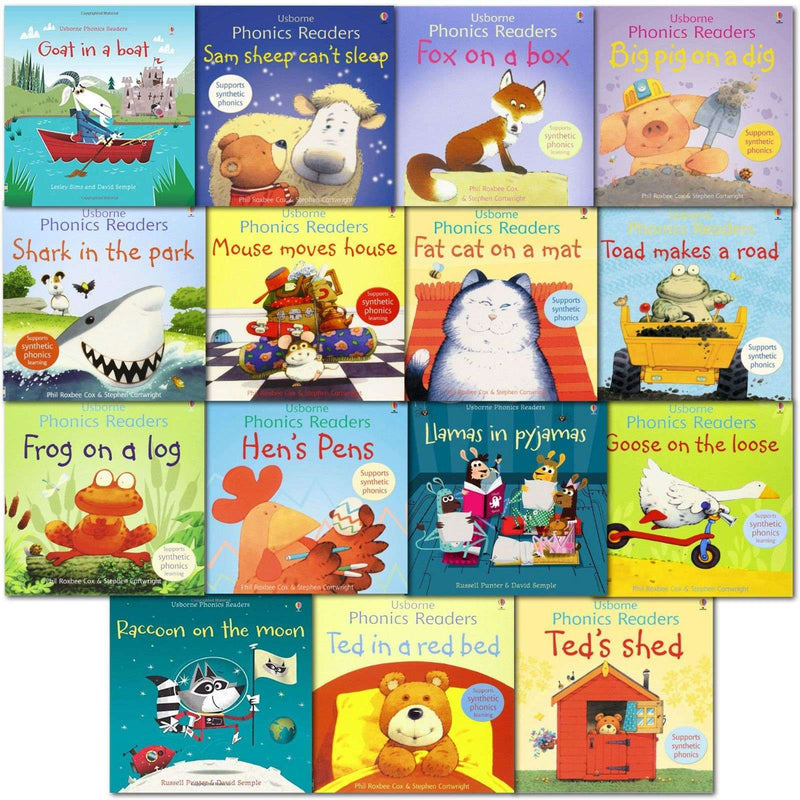 Usborne Early School Reading Collection 35 Children Books Set Farmyard Phonics