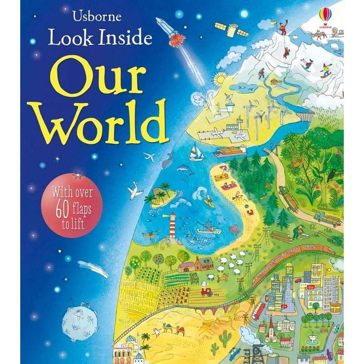 Usborne Look Inside Our World 6 Board Books Collection Set | Educational & Interactive Children's Books | Nature, Oceans, Jungle, Space & Discovery