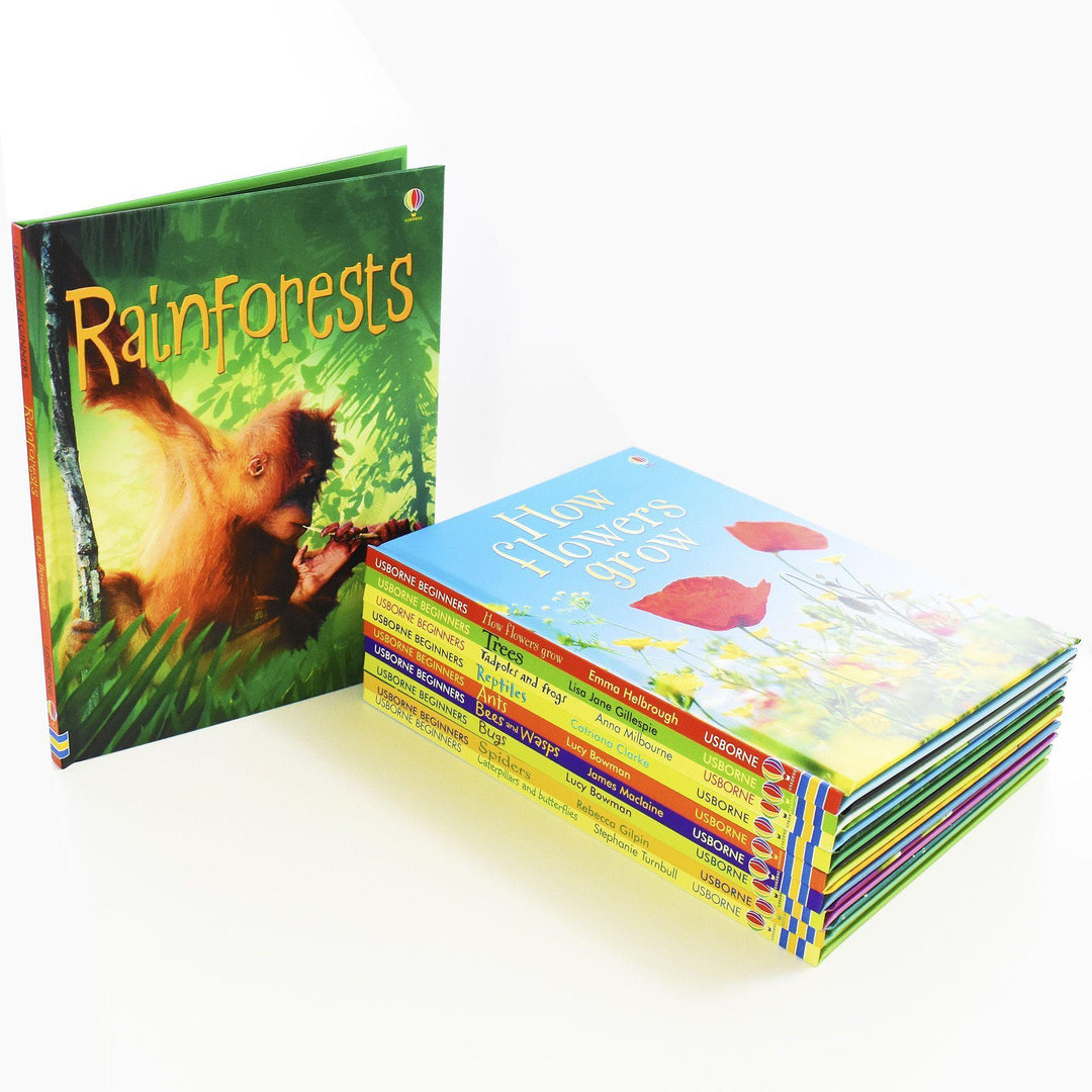 Usborne Beginners Nature 10-Book Box Set Collection| Fun & Educational Children's Non-Fiction| Wildlife, Reptiles, Rainforests & Animal Facts for Kids