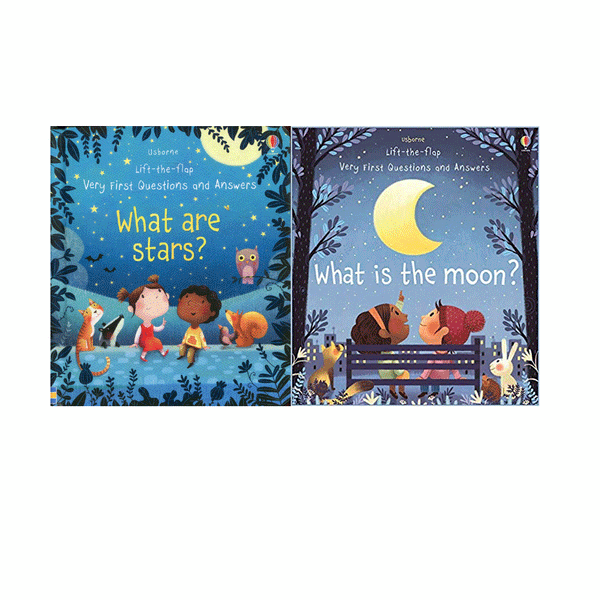 Usborne Lift The Flap What Are Stars And What Is The Moon 2 Book Set Pack
