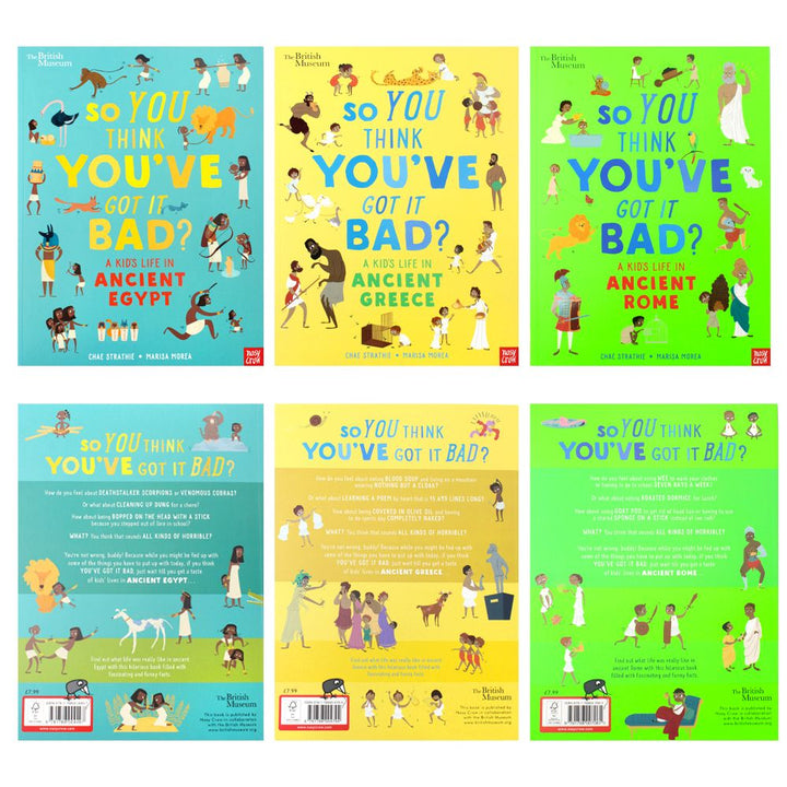 The British Museum: So You Think You've Got It Bad? – 3 Book Kids Collection on Ancient Egypt, Rome & Greece | Fun Educational History for Children