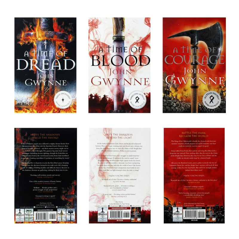 John Gwynne Of Blood and Bone Series 3 Books Collection Set (A Time of Dread, A Time of Blood, A Time of Courage)