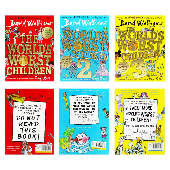 David Walliams World's Worst Children 3 Books Box Set Collection - Hilarious & Wacky Tales for Kids - Must-Have Humorous Book Collection