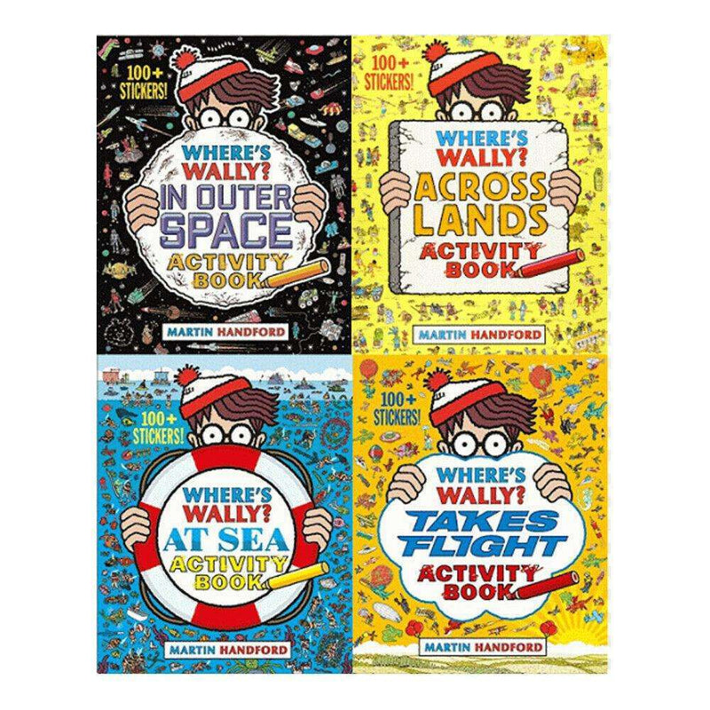 Wheres Wally Amazing Adventures and Activities Collection 4 Books Set