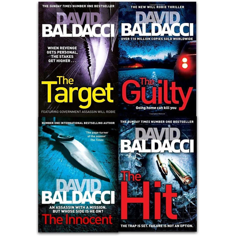 Will Robie Series David Baldacci 4 Books Collection Set The Target,Hit, Innocent
