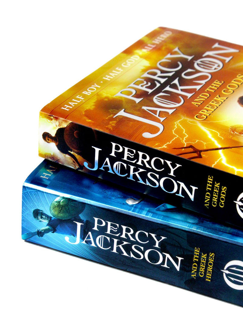 Percy Jackson 2 book set ( Greek Heroes, Greek Gods) By Rick Riordan