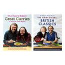 The Hairy Bikers' Great Curries & The Hairy Bikers' British Classics By Si King & Dave Myers 2 Books Collection Set