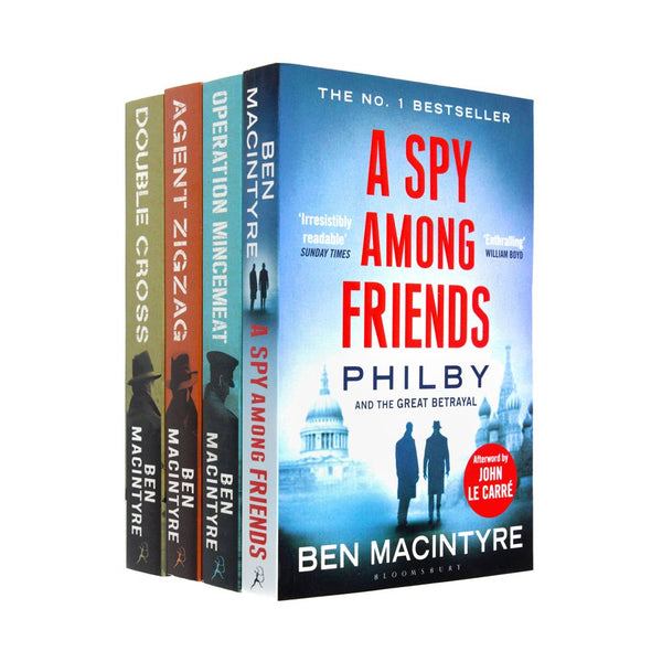 Ben Macintyre Collection 4 Books Set (Agent Zigzag, A Spy Among Friends, Double Cross, Operation Mincemeat)