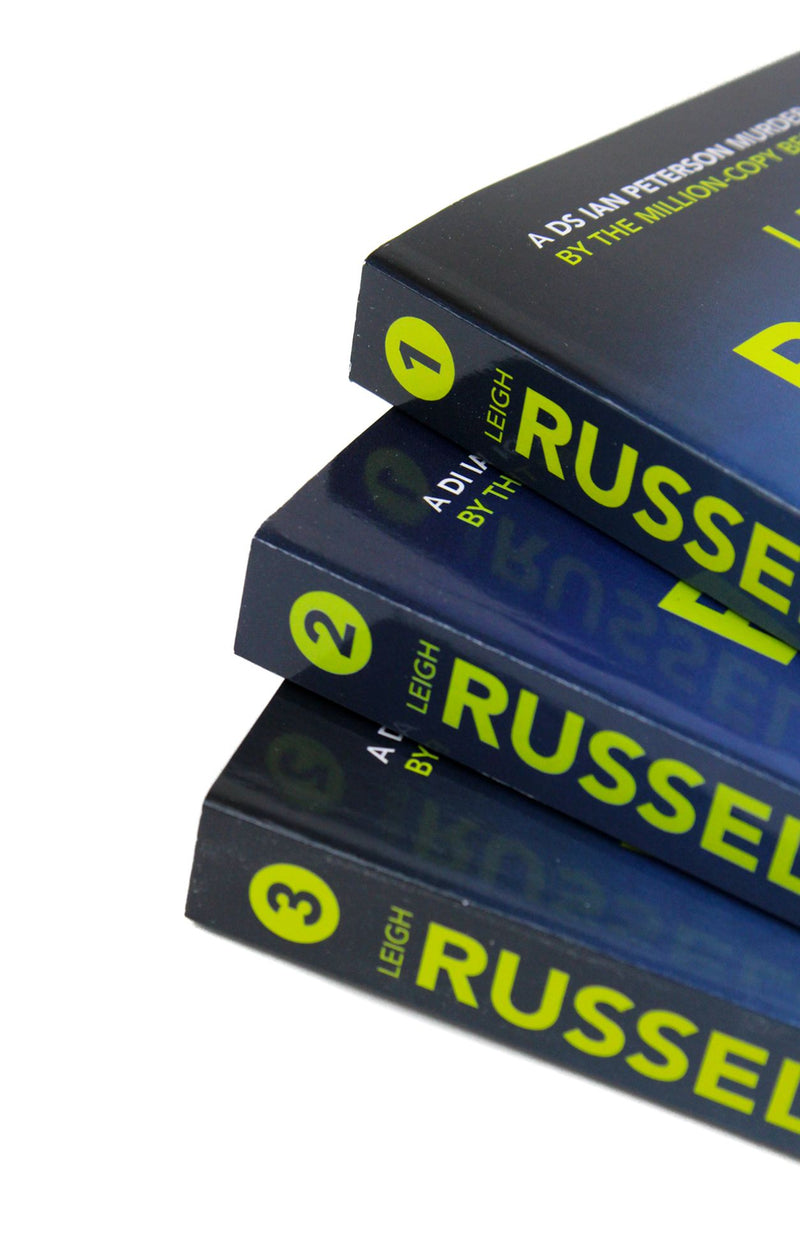 Photo of Leigh Russell 3 Book Set Collection Spines on a White Background