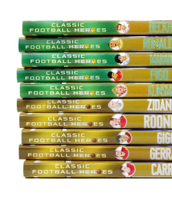 Classic Ultimate Football Heroes Legends Series 10 Book Collection Set | Kids' Sports Biographies – Featuring Zidane, Beckham & More Football Stars