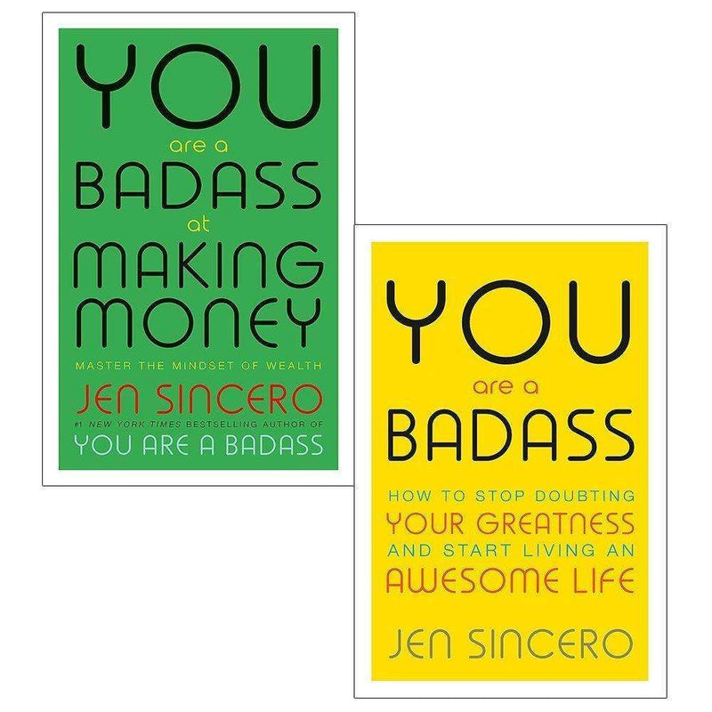 You Are A Badass 2 Books Set Collection By Jen Sincero, Living An Awesome Life..