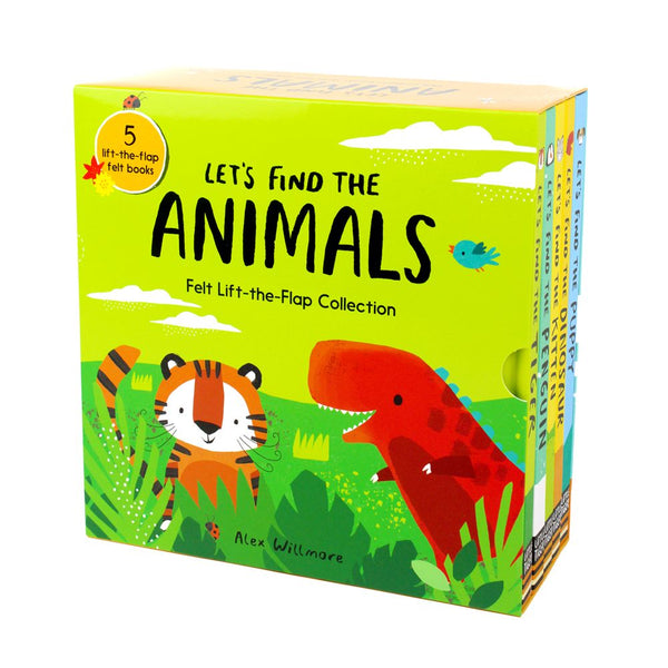 Photo of Let's Find The Animals 5 Books Box Set by Alex Willmore on a White Background
